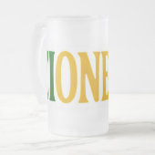 Beer mug in frosted glass matglas bierpul (Voorkant links)