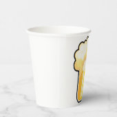 Beer Mug with Frothy Foam Papieren Bekers (Rechts)