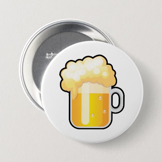 Beer Mug with Frothy Foam Ronde Button 7,6 Cm (Voorkant /achterkant)