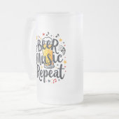 Beer Music Repeat Matglas Bierpul (Voorkant links)