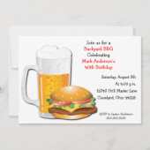 Beer N Cheese Burger Uitnodiging (Voorkant)