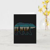 Beer Natuur Grizzly Brown Black Beer Hiking Huntin Kaart (Gele Bloem)