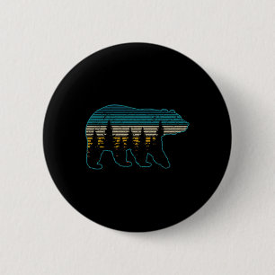 Beer Natuur Grizzly Brown Black Beer Hiking Huntin Ronde Button 5,7 Cm
