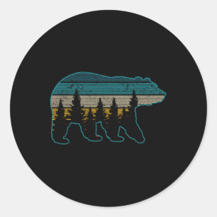 Beer Natuur Grizzly Brown Black Beer Hiking Huntin Ronde Sticker