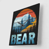 BEER  NATUUR WILD FOREST ZONSONDERGANG VIERKANTE KLOK (Hoek)