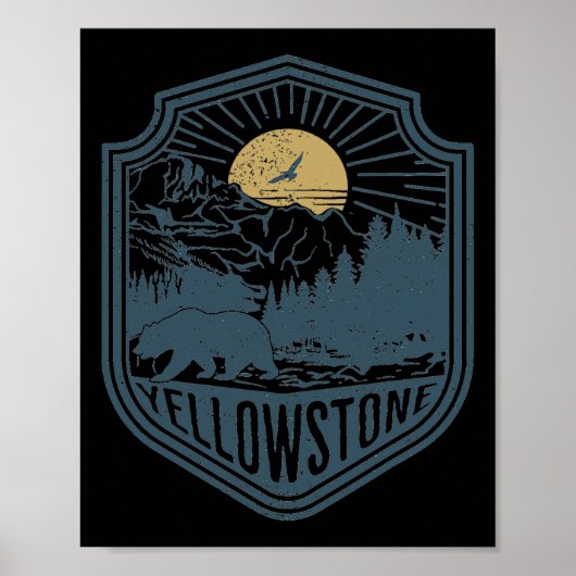 Beer Natuur Yellowstone National Park Poster (Voorkant)