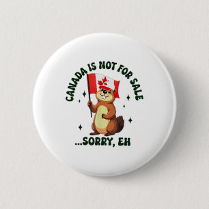 Beer Nederland is niet te koop Sorry Eh Funny Beav Ronde Button 5,7 Cm