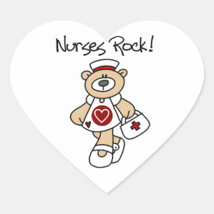 Beer Neurses Rock T-shirts en Gifts Hart Sticker