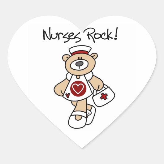 Beer Neurses Rock T-shirts en Gifts Hart Sticker (Voorkant)
