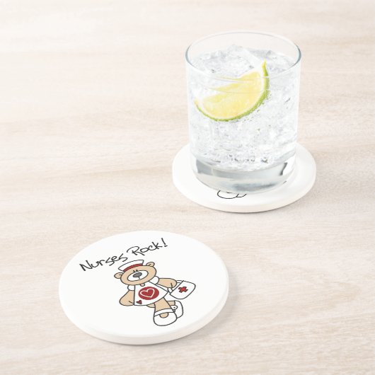 Beer Neurses Rock T-shirts en Gifts Zandsteen Onderzetter (Zijkant)