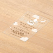 Beer Neutral Balloons Baby shower Acryl Uitnodigingen (Laagn)