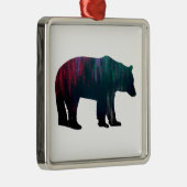 Beer Noordelijke Lichten Metalen Ornament (Rechts)