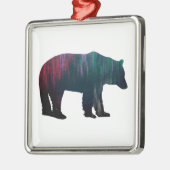 Beer Noordelijke Lichten Metalen Ornament (Links)