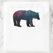 Beer Noordelijke Lichten Rechthoekige Sticker (Tas)