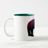 Beer Noordelijke Lichten Tweekleurige Koffiemok (Links)