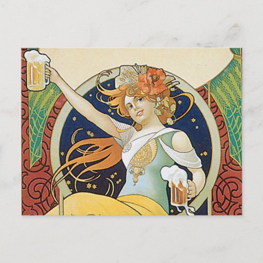 Beer Nouveau Briefkaart (Voorkant)