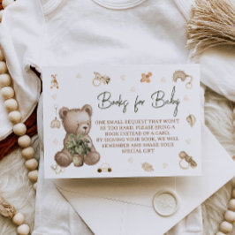 Beer Nursery Baby Shower Boek Verzoek Informatiekaartje