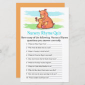 Beer Nursery Rhyme Quiz baby shower game (Voorkant / Achterkant)