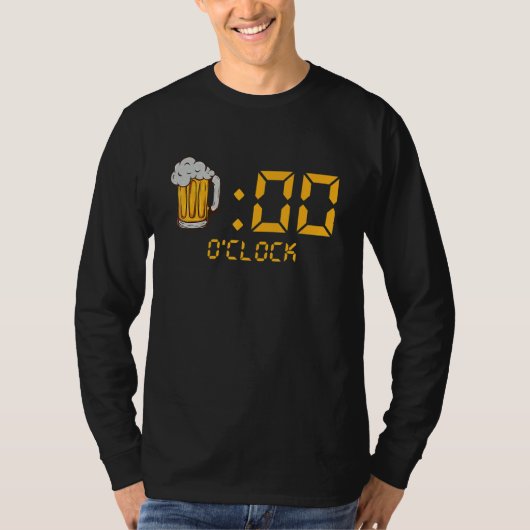 Beer-O-cccl Het is bier-tijd-bier-drinkers T-shirt (Voorkant)