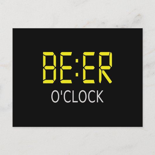 Beer-o-klok Briefkaart (Voorkant)