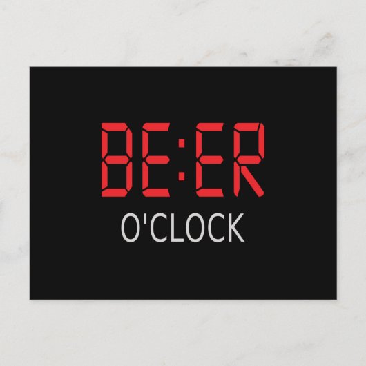 Beer-o-klok Briefkaart (Voorkant)