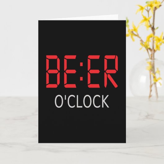 Beer-o-klok Kaart (Gele Bloem)