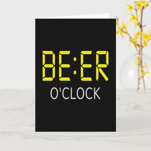 Beer-o-klok Kaart (Gele Bloem)
