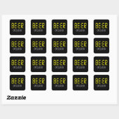 Beer-o-klok Vierkante Sticker (Vel)