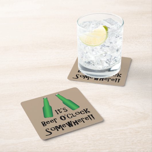 Beer O'Clock Beer Oclock Ergens Kartonnen Onderzetters (Insitu)