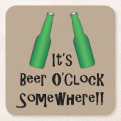 Beer O'Clock Beer Oclock Ergens Kartonnen Onderzetters (Voorkant)