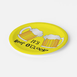 Beer O'Clock Funny BBQ Party Buffet Borden Papieren Bordje