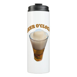 Beer O'Clock Funny Drinking Humor Thermosbeker