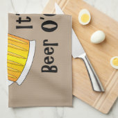 Beer O'Clock Funny Verjaardagsfeest BBQ Handdoek (Quarter Fold)