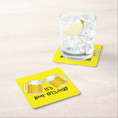 Beer O'Clock Funny Verjaardagsfeest BBQ Onderzette Kartonnen Onderzetters (Insitu)