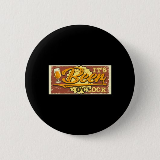 Beer O'Clock Ronde Button 5,7 Cm (Voorkant)