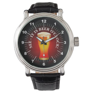 Beer O'Clock Time Drink Beer Drinker Funny  Horloge