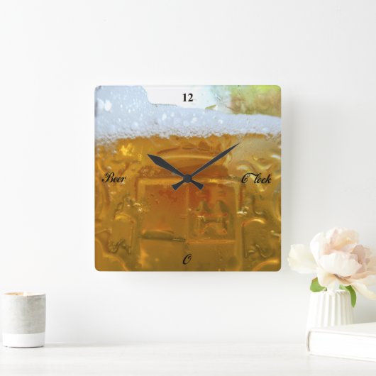 Beer O'Clock Vierkante Klok (Huis)