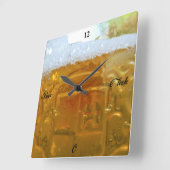Beer O'Clock Vierkante Klok (Hoek)