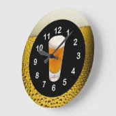 Beer O'Clock Wall Clock Gold Amber Grote Klok (Hoek)