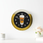 Beer O'Clock Wall Clock Gold Amber Grote Klok (Huis)