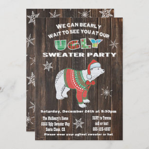 Beer Oegly Sweater Party Kaart