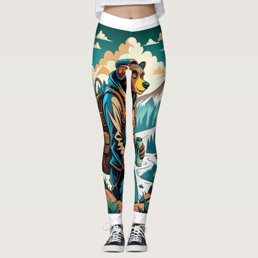 Beer Oerwoud Leggings (Voorkant)
