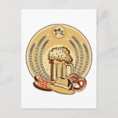 Beer Oktoberfest Label  Grafisch Briefkaart (Voorkant)