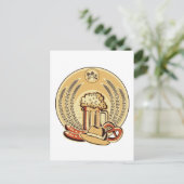 Beer Oktoberfest Label  Grafisch Briefkaart (Staand voorkant)