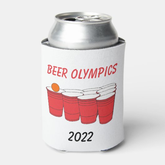 Beer Olympics Red Solo Cup Pong Koelbox Blikjeskoeler (Blikje Voorkant)