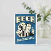 Beer om blanke mannen te helpen dansen briefkaart (Staand voorkant)