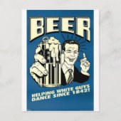 Beer om blanke mannen te helpen dansen briefkaart (Voorkant)