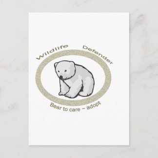 BEER OM ZORG TE GEVEN ~ ADOPT BRIEFKAART