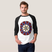 Beer omheining bij de Logo van Prayer Mandala (zon T-shirt (Voorkant volledig)