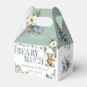 Beer onderweg Blue Flower Sage Green Shower Bedankdoosjes (Voorkant Zijde)